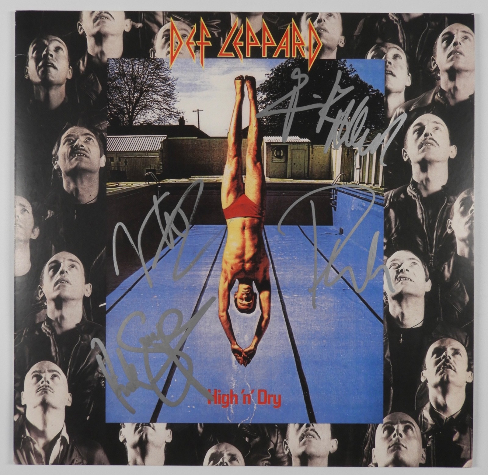 Def Leppard JSA Signed Autograph Album Record Vinyl High N Dry Joe Elliott +