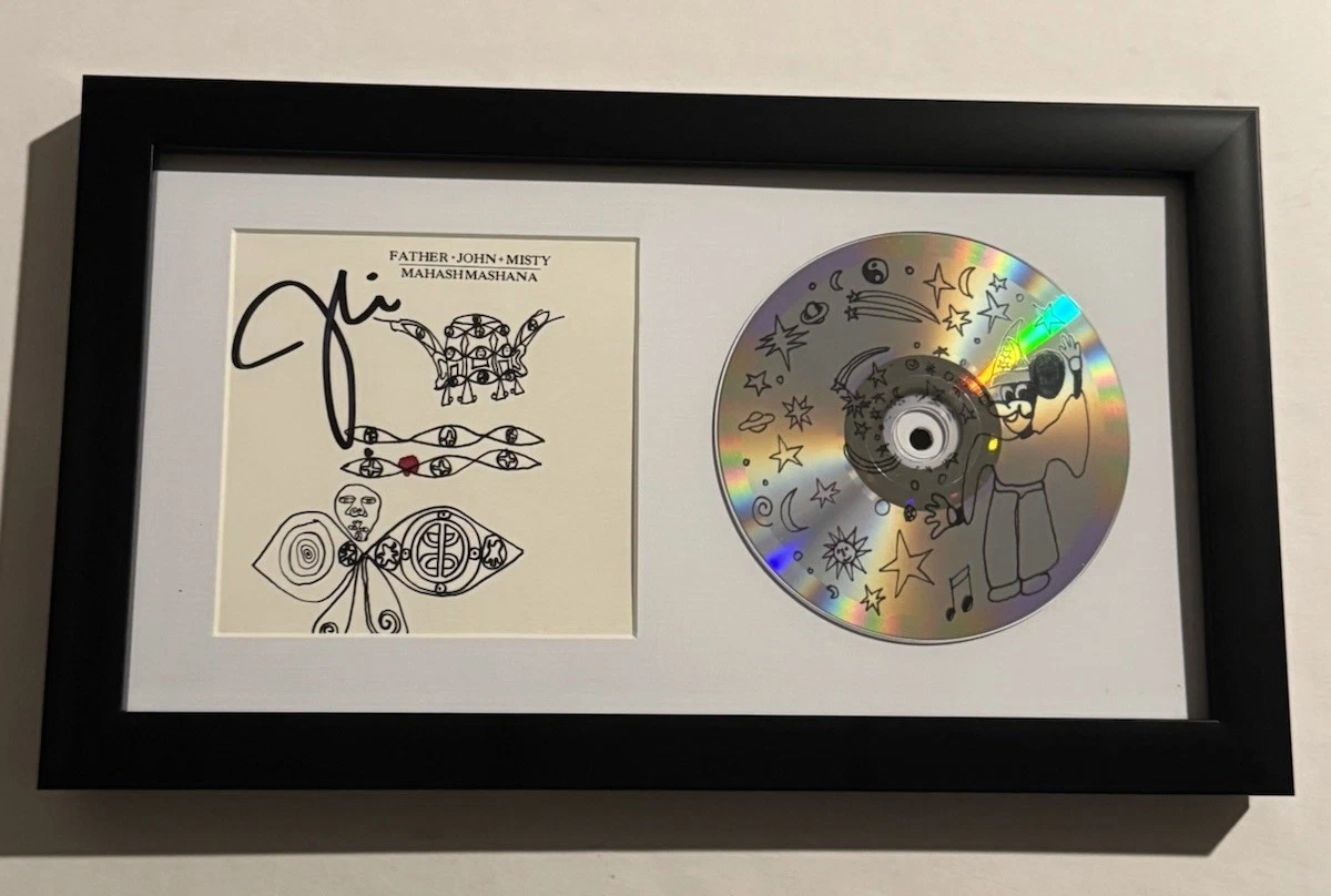 FATHER JOHN MISTY HAND SIGNED CD FRAMED RARE INDIE SINGER JOSHUA TILLMAN COA