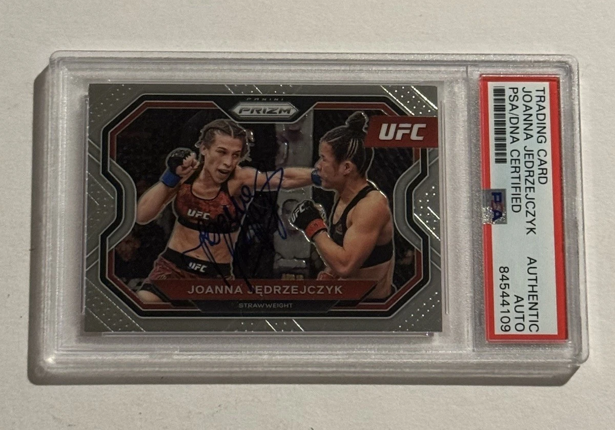 2021 Panini PRIZM UFC #180 JOANNA JEDRZEJCZYK STRAWWEIGHT SIGNED AUTO RC PSA/DNA
