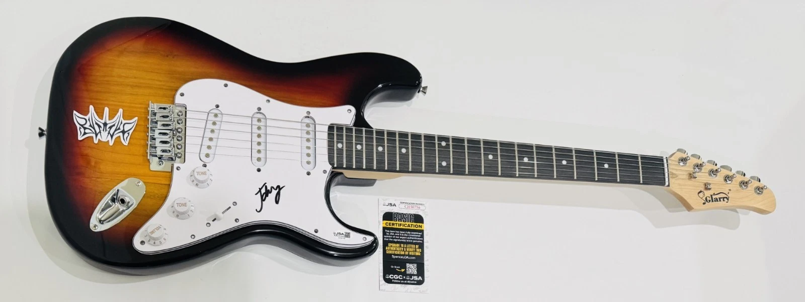 BILMURI SIGNED SUNBURST ELECTRIC GUITAR JOHNNY FRANCK JSA COA