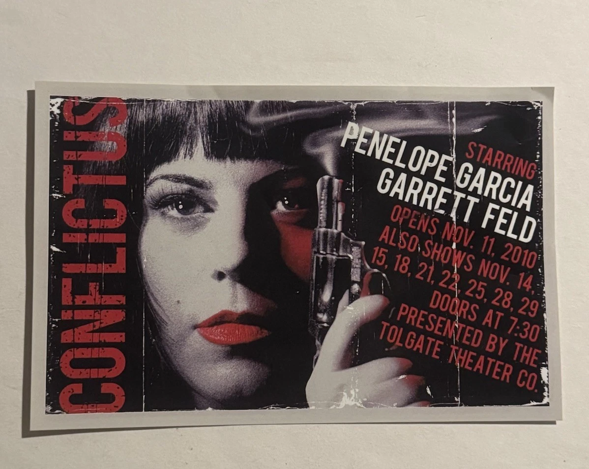 CRIMINAL MINDS SHOW PRODUCTION USED PROP PLAY FLYER AUTOGRAPHED GARCIA
