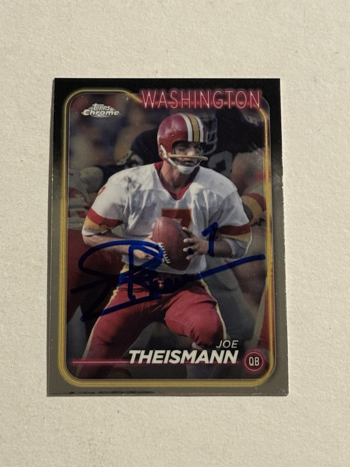 2024 Topps Chrome #196 Joe Theismann Signed Auto Washington Redskins