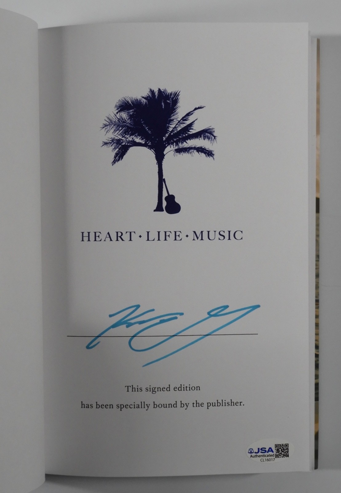 Kenny Chesney JSA Autograph Signed Book Heart Life Music