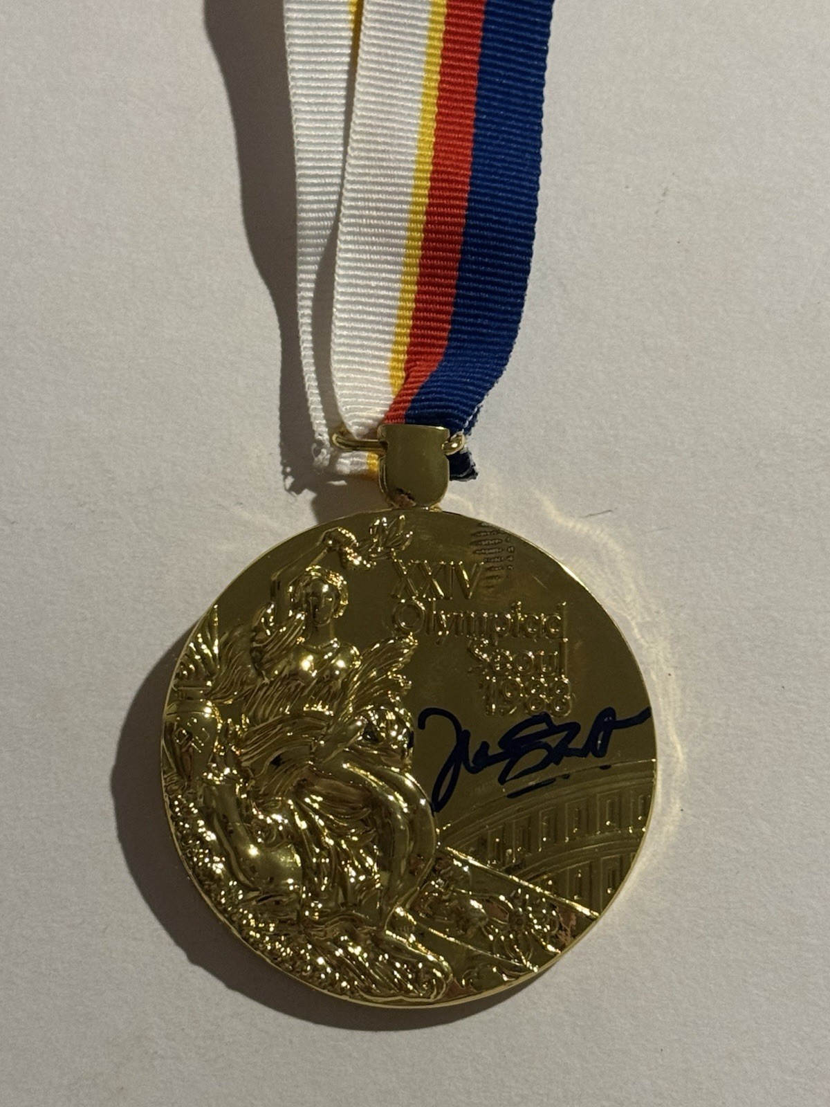 JOHN SMITH SIGNED MEDAL USA OLYMPICS WRESTLING AUTOGRAPHED SEOUL COA