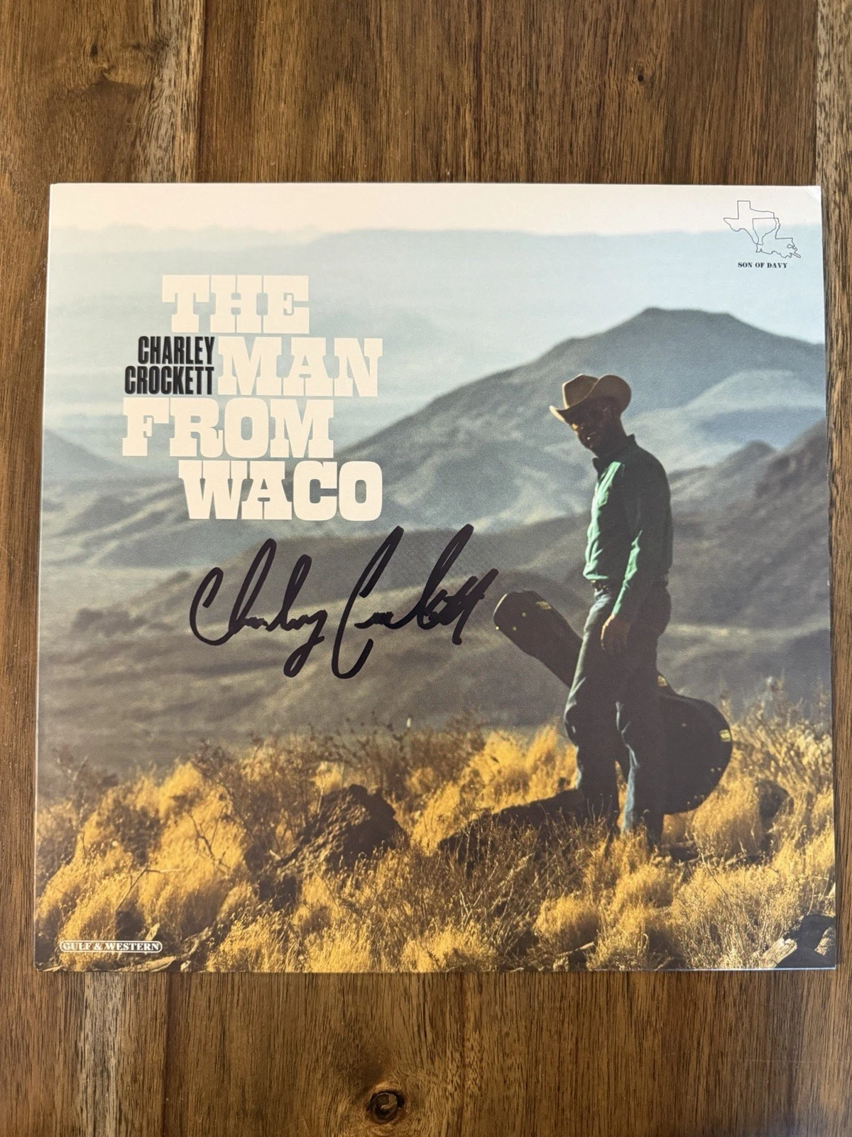 ‘Charley Crockett’ Signed Vinyl Album ‘The Man From Waco’ Record Beckett