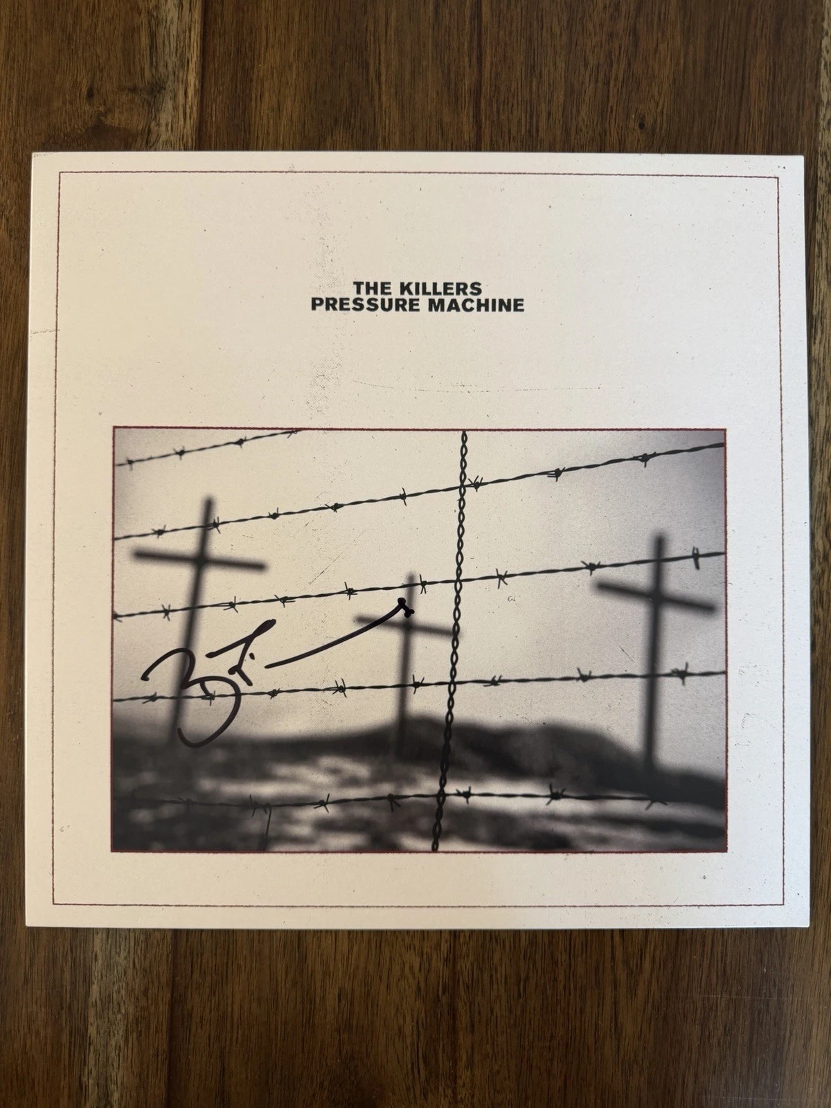 Brandon Flowers ‘The Killers’ Band Signed Vinyl Album ‘Pressure Machine’ Beckett