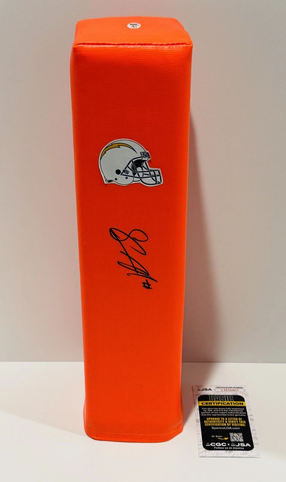 SHAWNE MERRIMAN SIGNED TOUCHDOWN PYLON SAN DIEGO CHARGERS FOOTBALL JSA COA