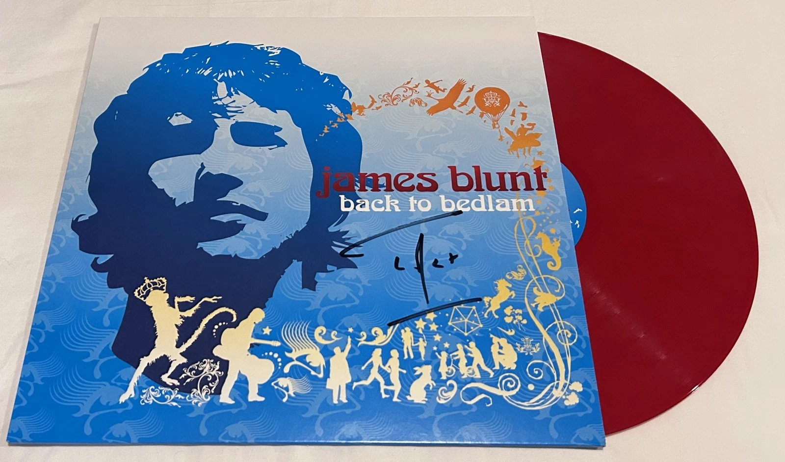 JAMES BLUNT SIGNED BACK TO BEDLAM VINYL RECORD JSA
