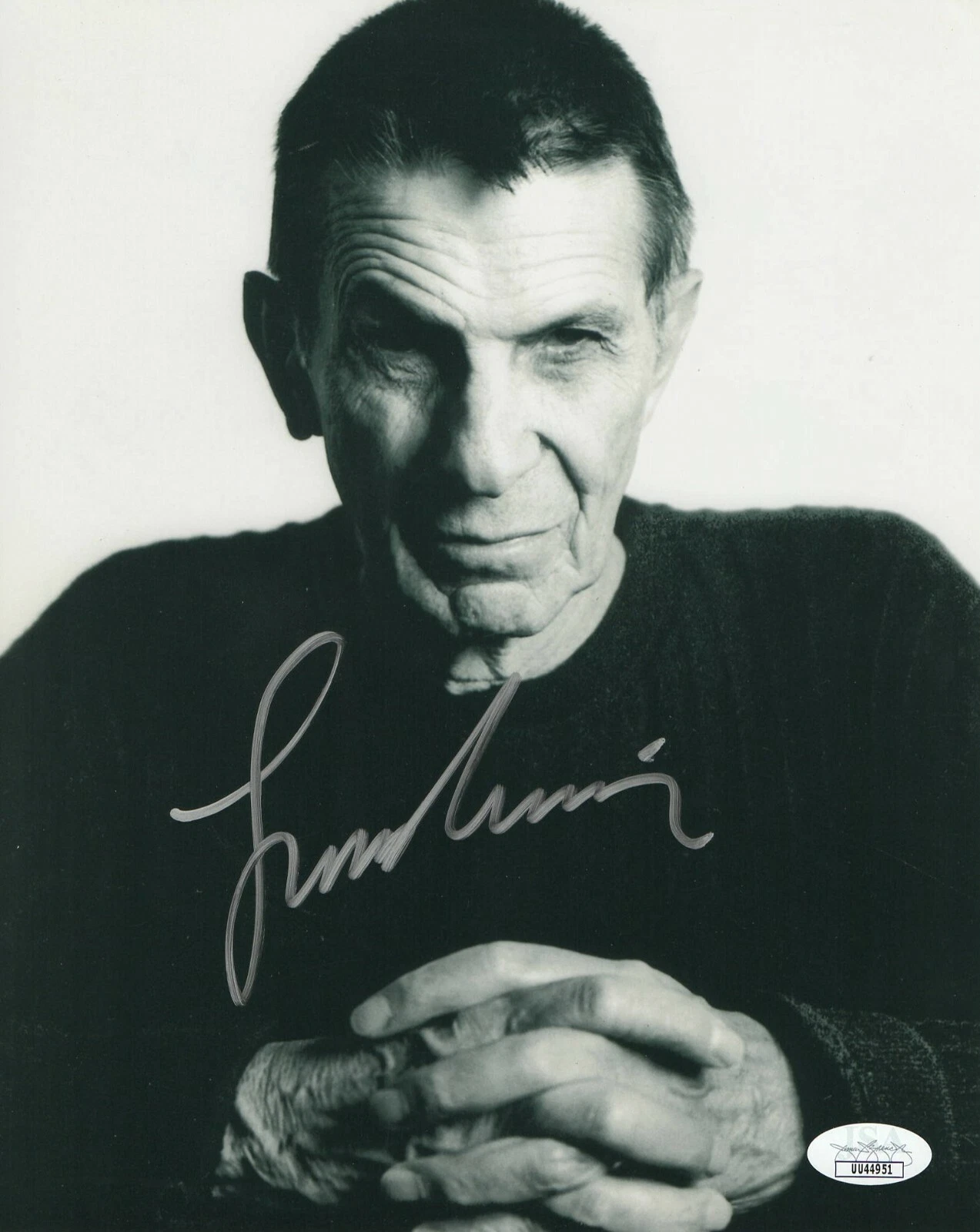 LEONARD NIMOY SIGNED AUTOGRAPH 8X10 PHOTO - STAR TREK 'S SPOCK VERY RARE W/ JSA