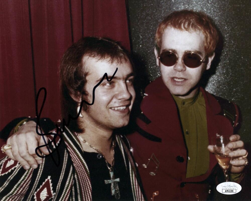Bernie Taupin Signed Autograph 8x10 Photo - Songwriter for Elton John JSA COA
