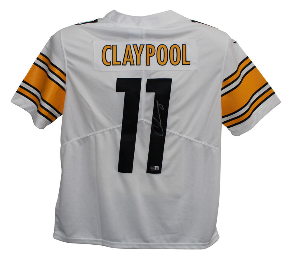 Chase Claypool Autographed Steelers White Nike Limited Jersey Beckett 34828