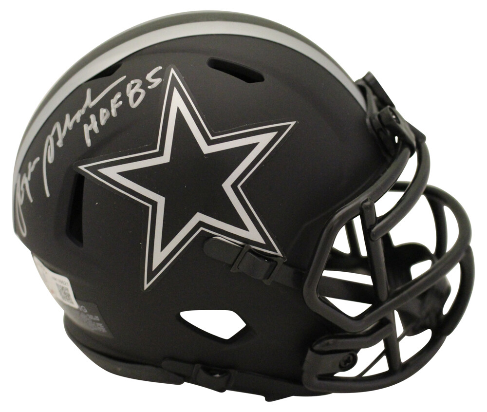Roger Staubach Signed Dallas Cowboys Eclipse Mini Helmet HOF 85 Beckett 36158