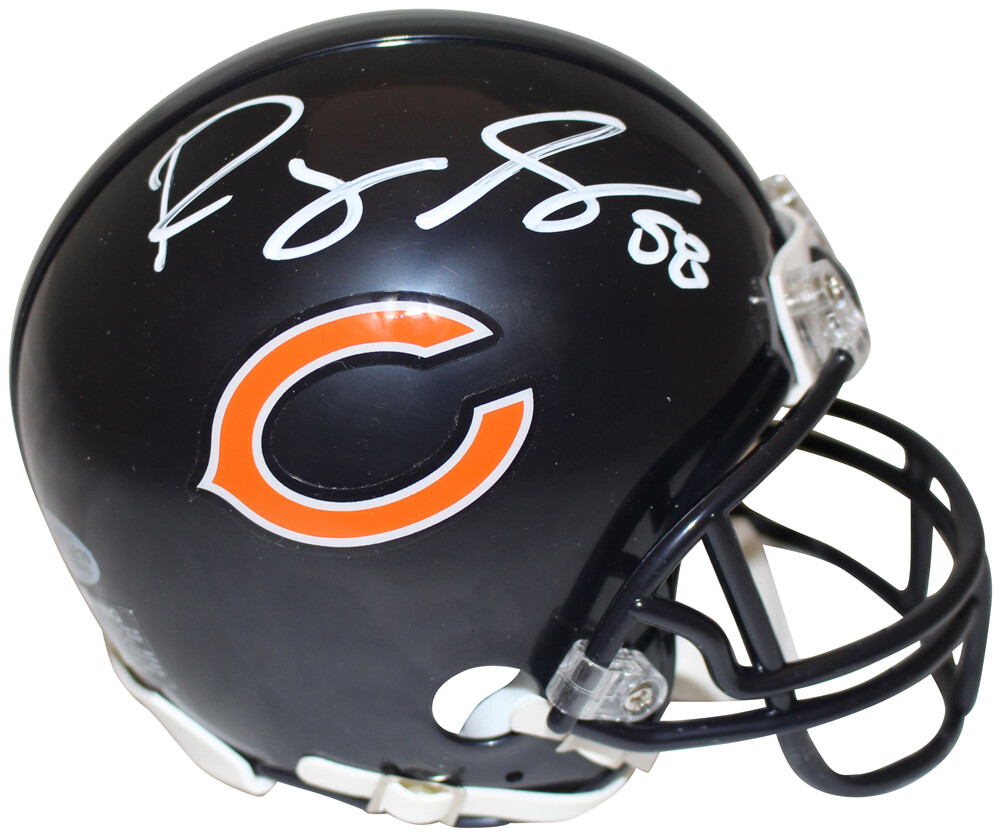Roquan Smith Autographed/Signed Chicago Bears Mini Helmet Beckett 36159