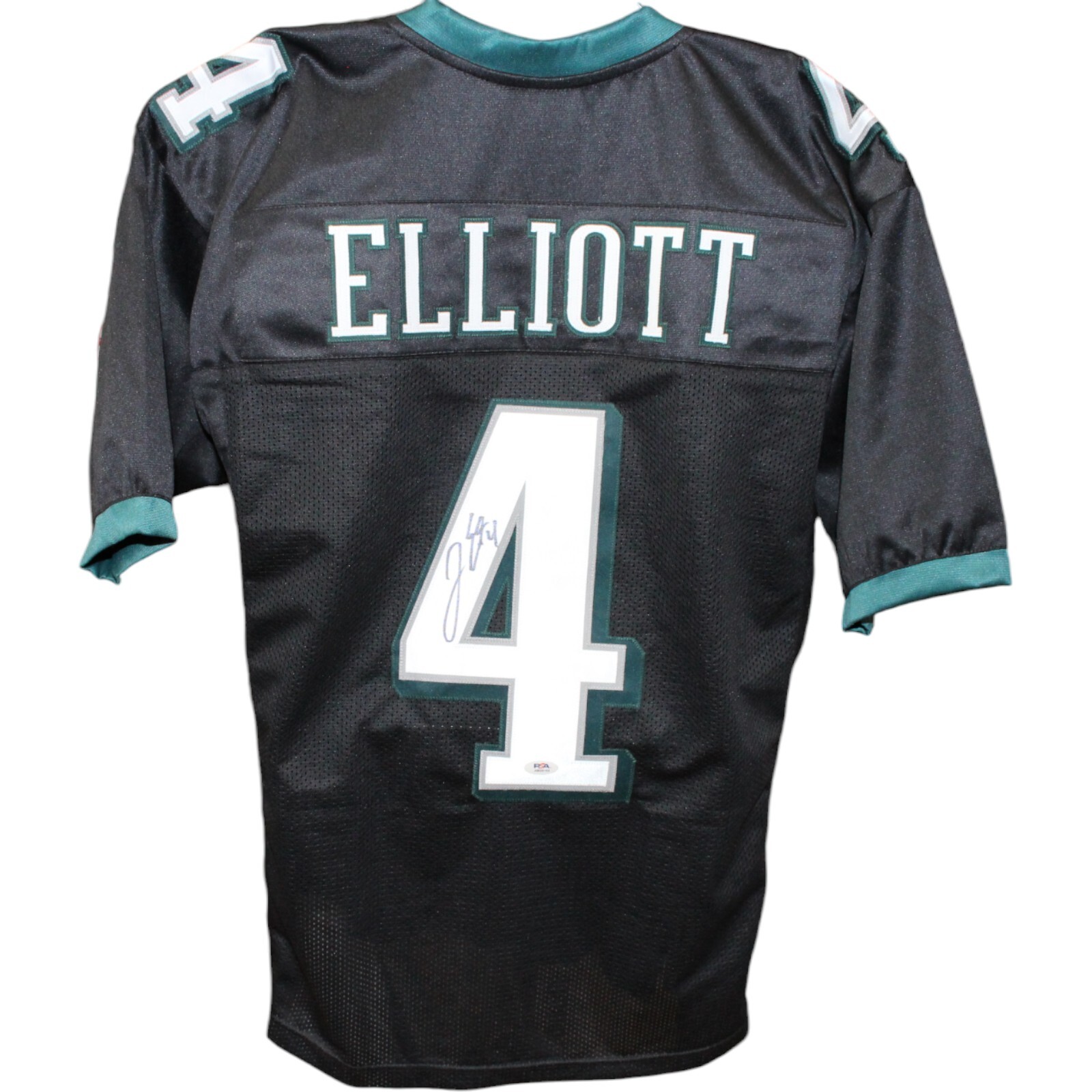 Jake Elliott Autographed/Signed Pro Style Size XL Green Jersey PSA 44090