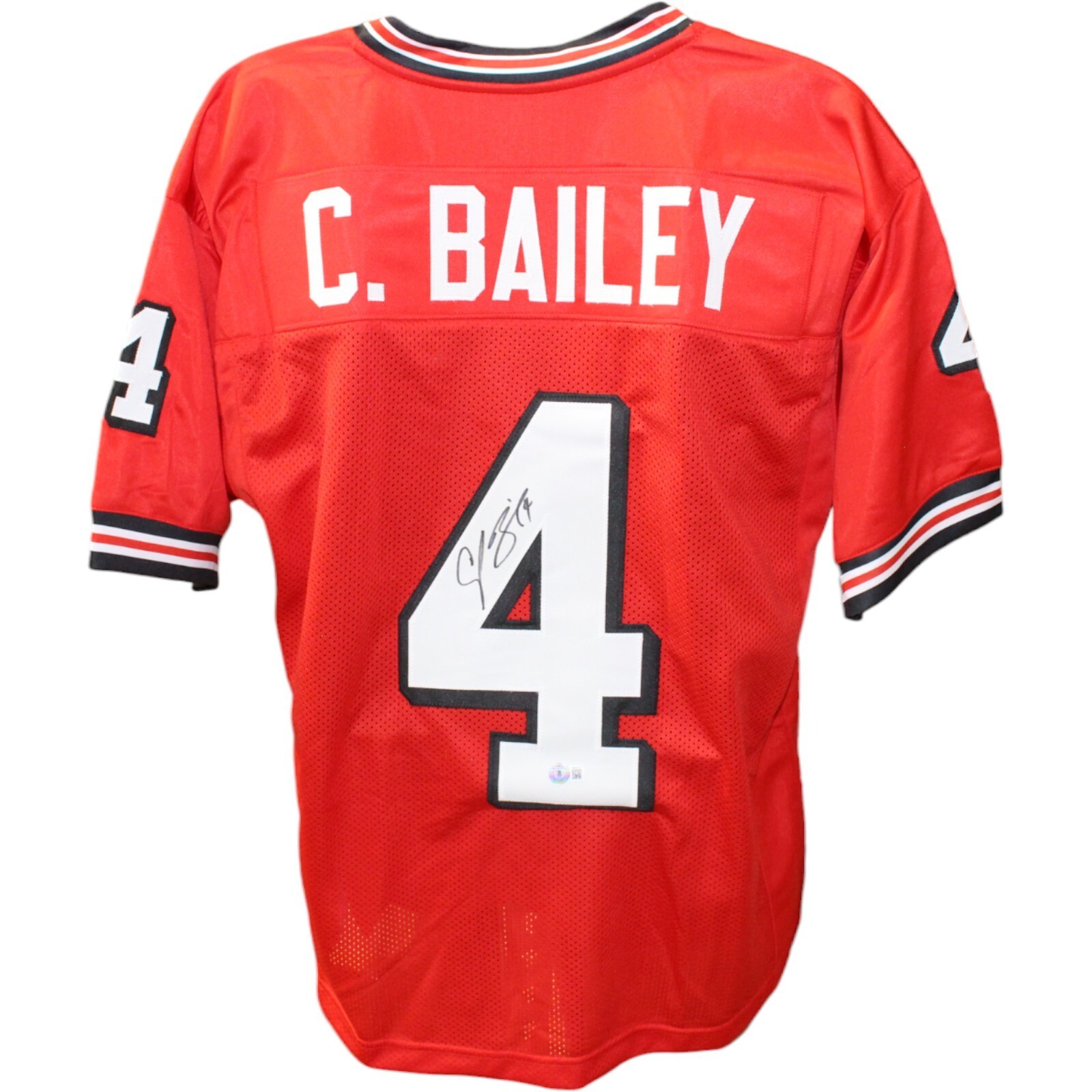 Champ Bailey Autographed/Signed College Style Red Jersey Beckett 30550
