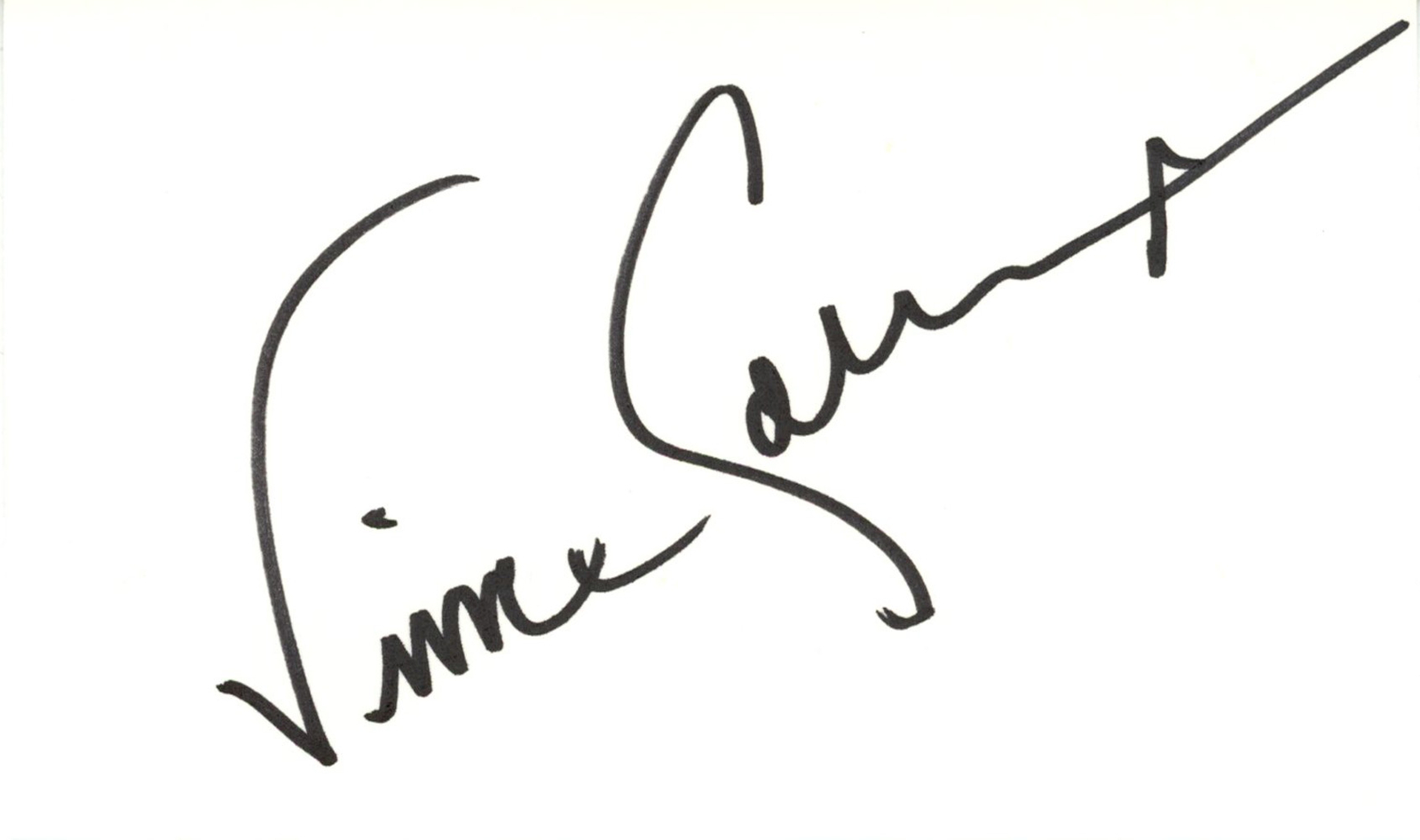 Vince Coleman Autographed St Louis Cardinals Index Card Beckett 45323