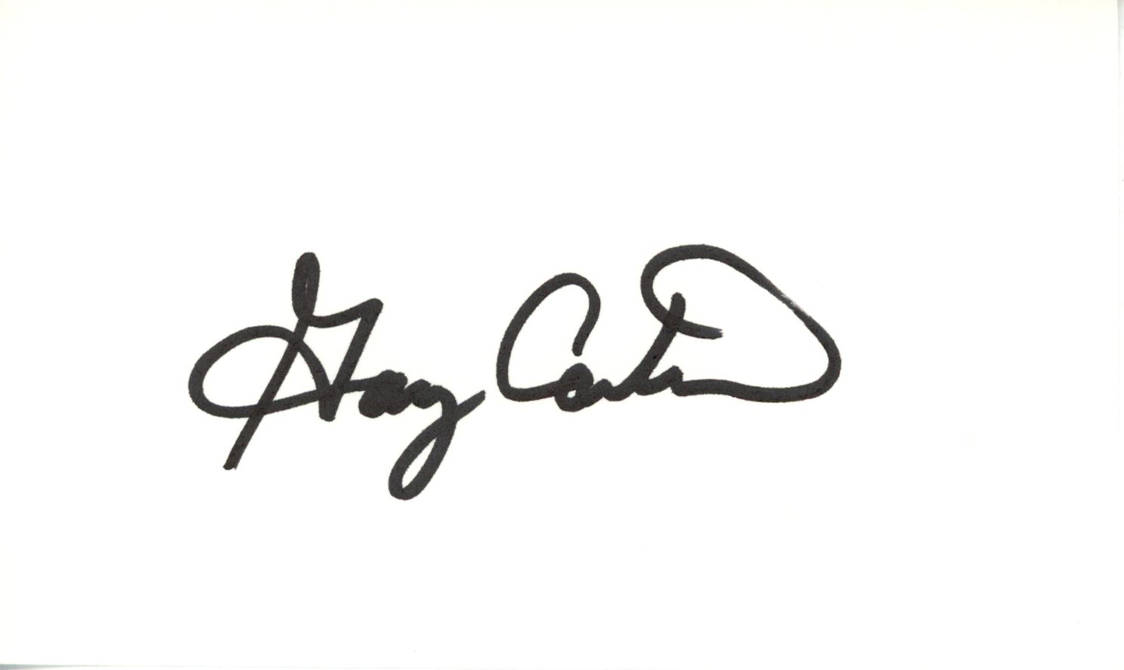 Gary Carter Autographed/Signed New York Mets Index Card Beckett 45375