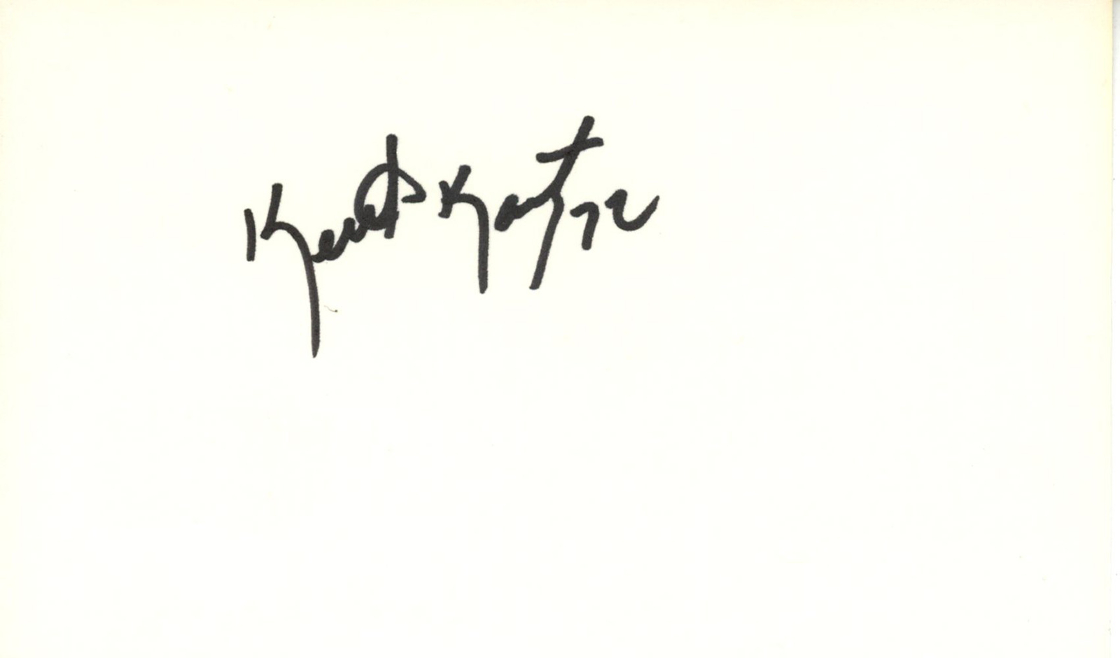 Keith Kartz Autographed/Signed Denver Broncos Index Card BAS 45389