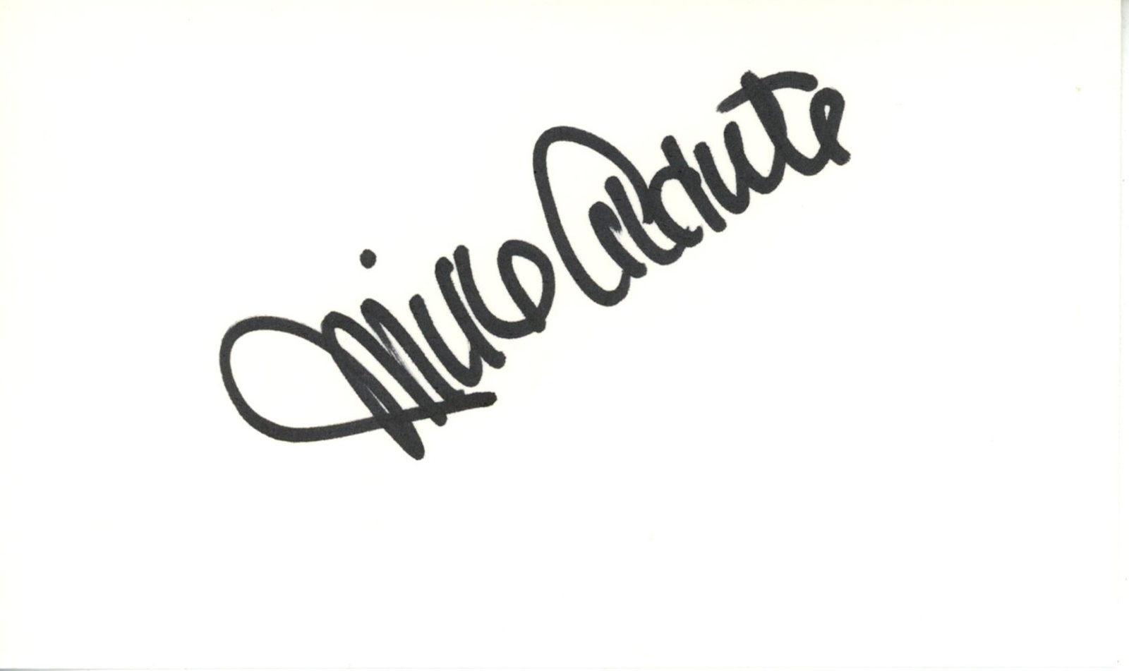 Mike Aldrete Autographed California Angels Index Card Beckett 45358