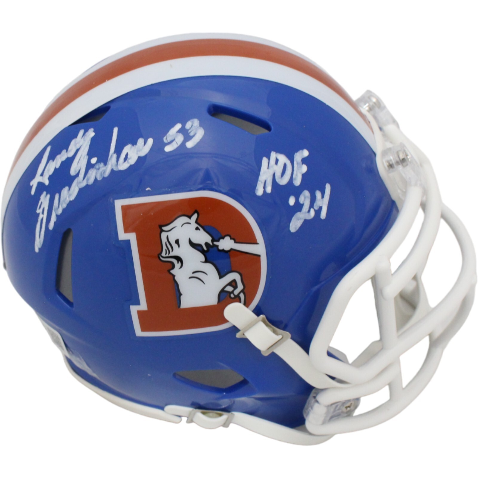 Randy Gradishar Autographed Denver Broncos Mini Helmet TB HOF Beckett 44615