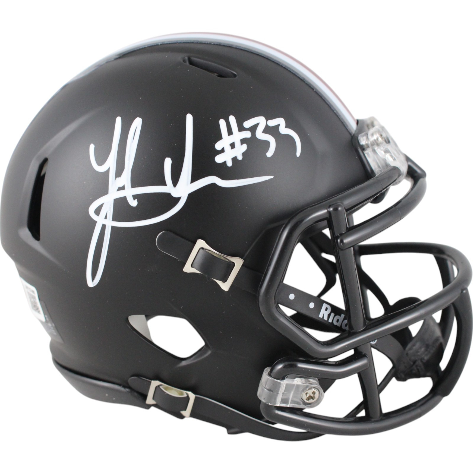 Jack Sawyer Autographed Ohio State Buckeyes Black Mini Helmet Beckett 49617