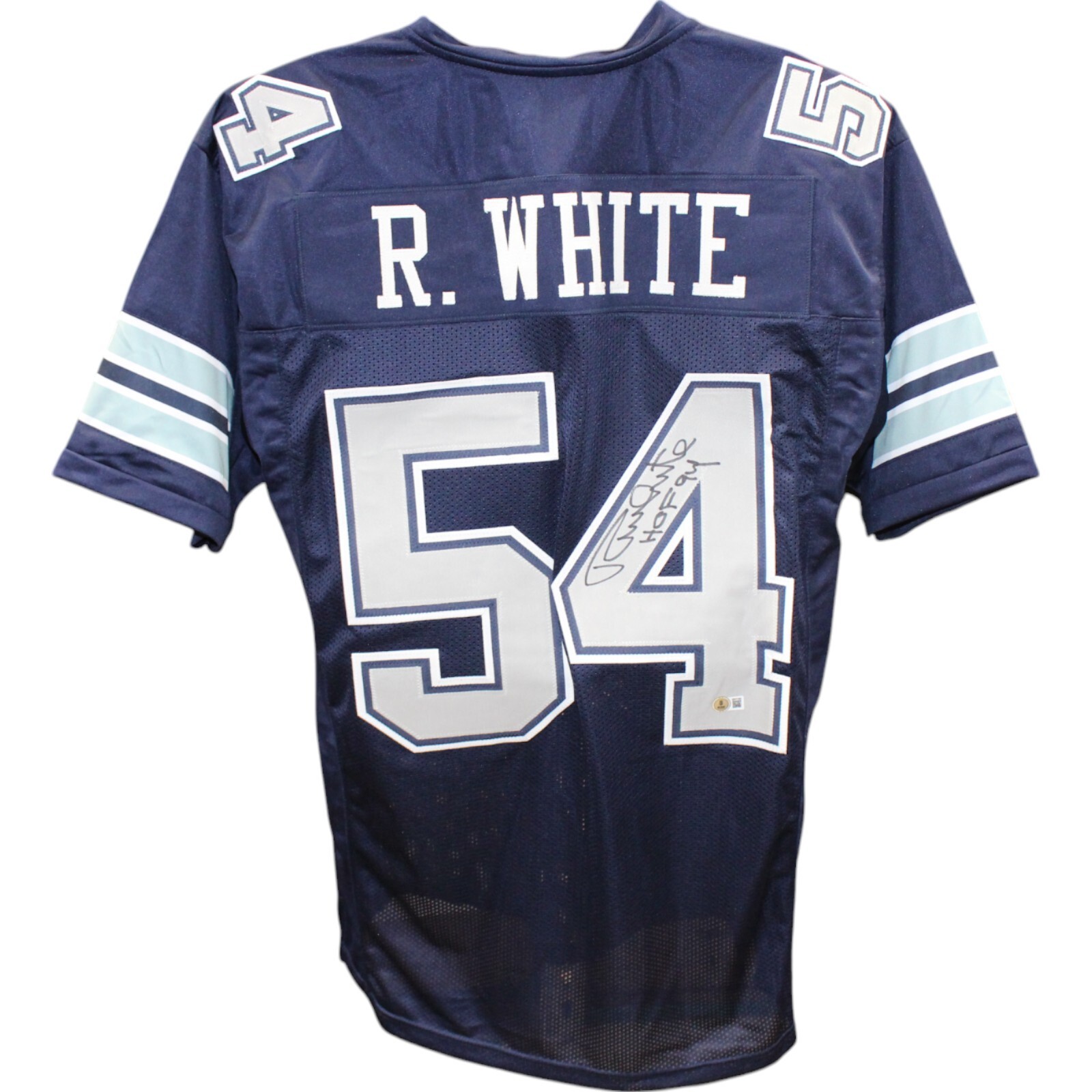 Randy White Autographed Pro Style XL Blue Jersey HOF Beckett Witness 49710