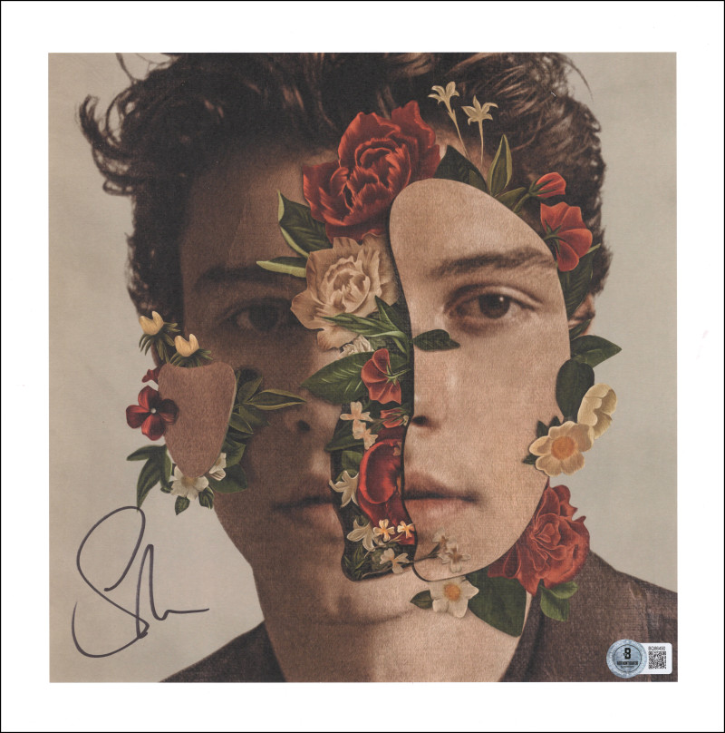 Shawn Mendes Signed Autograph 12x12 Album Vinyl Record Lithograph Insert Beckett