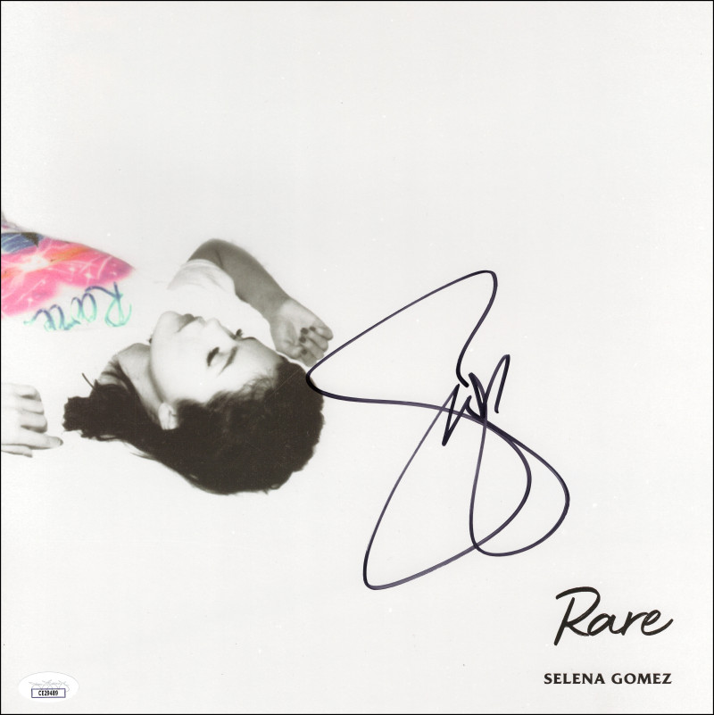 Selena Gomez Signed Autograph 12x12 Rare Album Vinyl Record Insert w/ JSA COA
