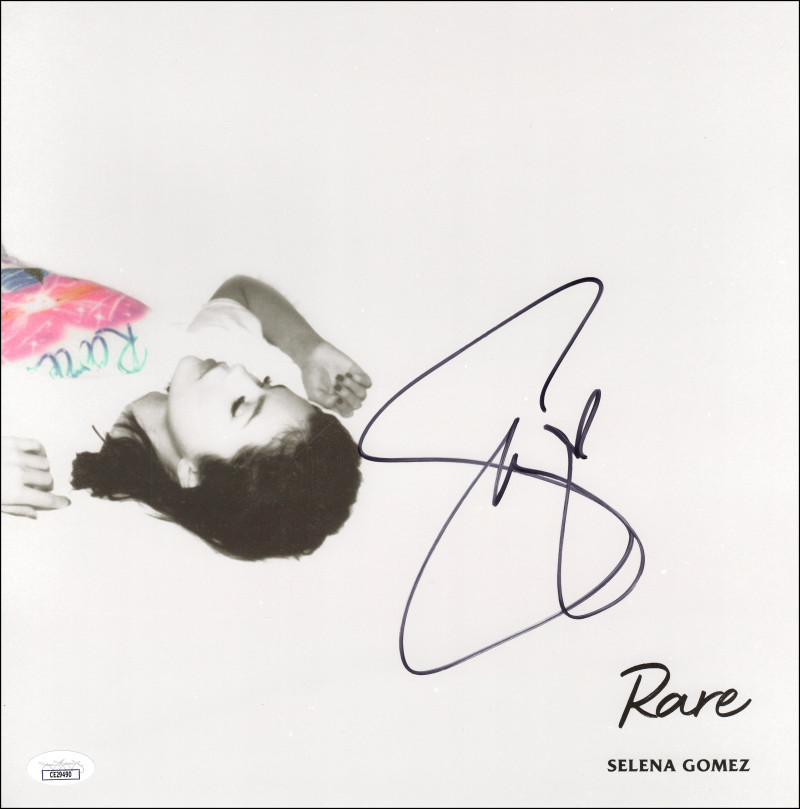 Selena Gomez Signed Autograph 12x12 Rare Album Vinyl Record LP Insert w/ JSA COA