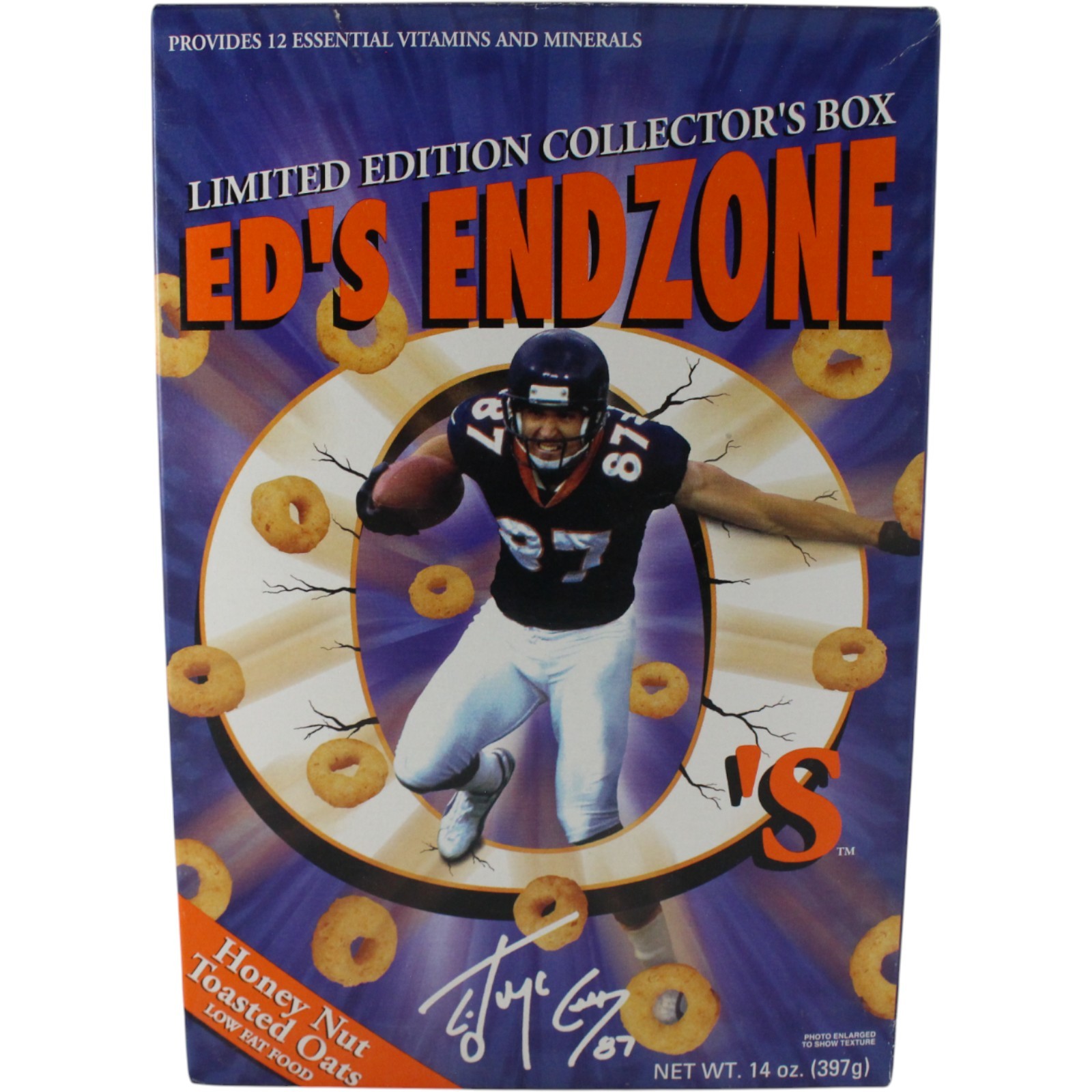 1998 (McCaffrey)Ed's End Zone Limited Edition Collector's Cereal Box 51503