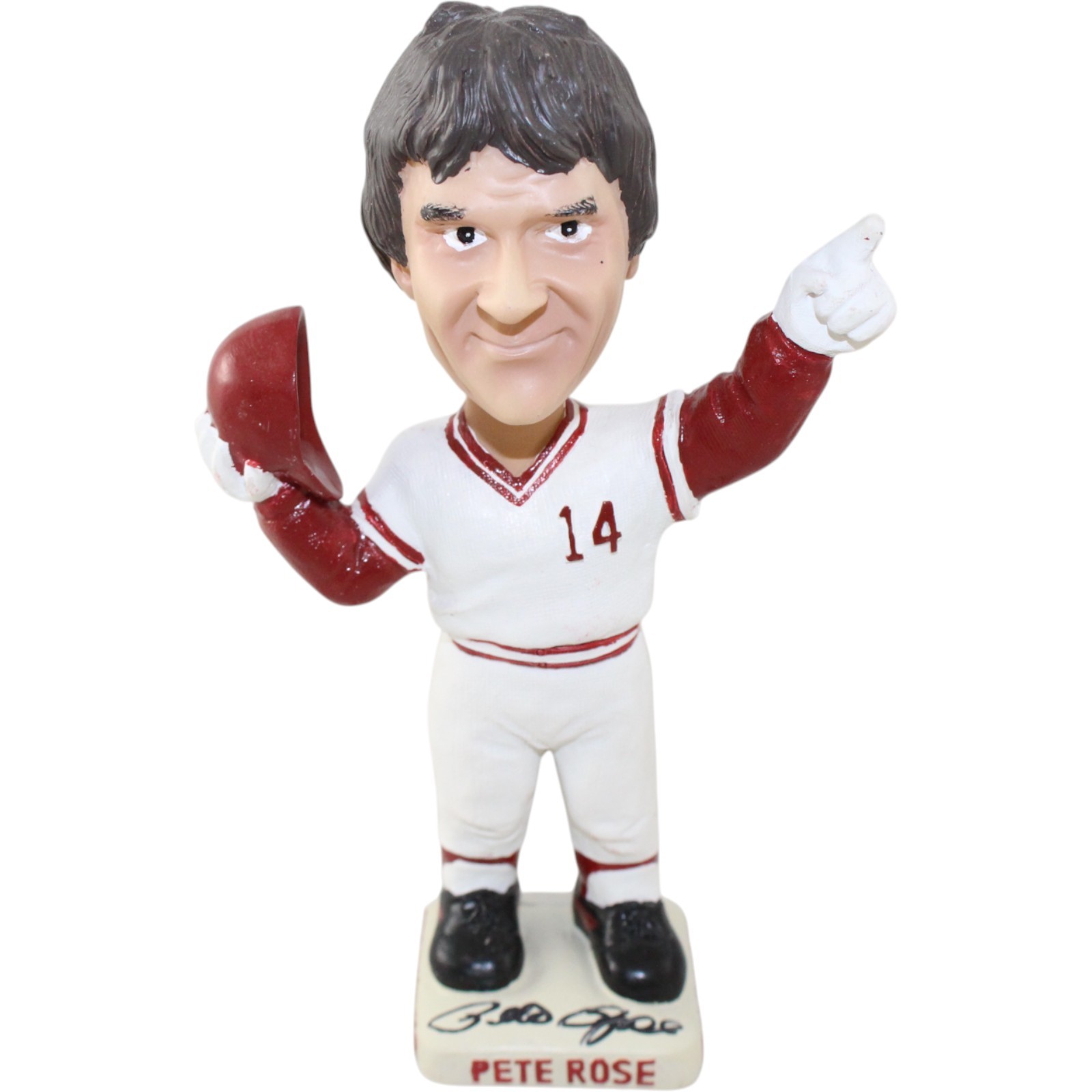 Pete Rose Autographed/Signed Cincinnati Reds Bobblehead Mounted Memories 59175