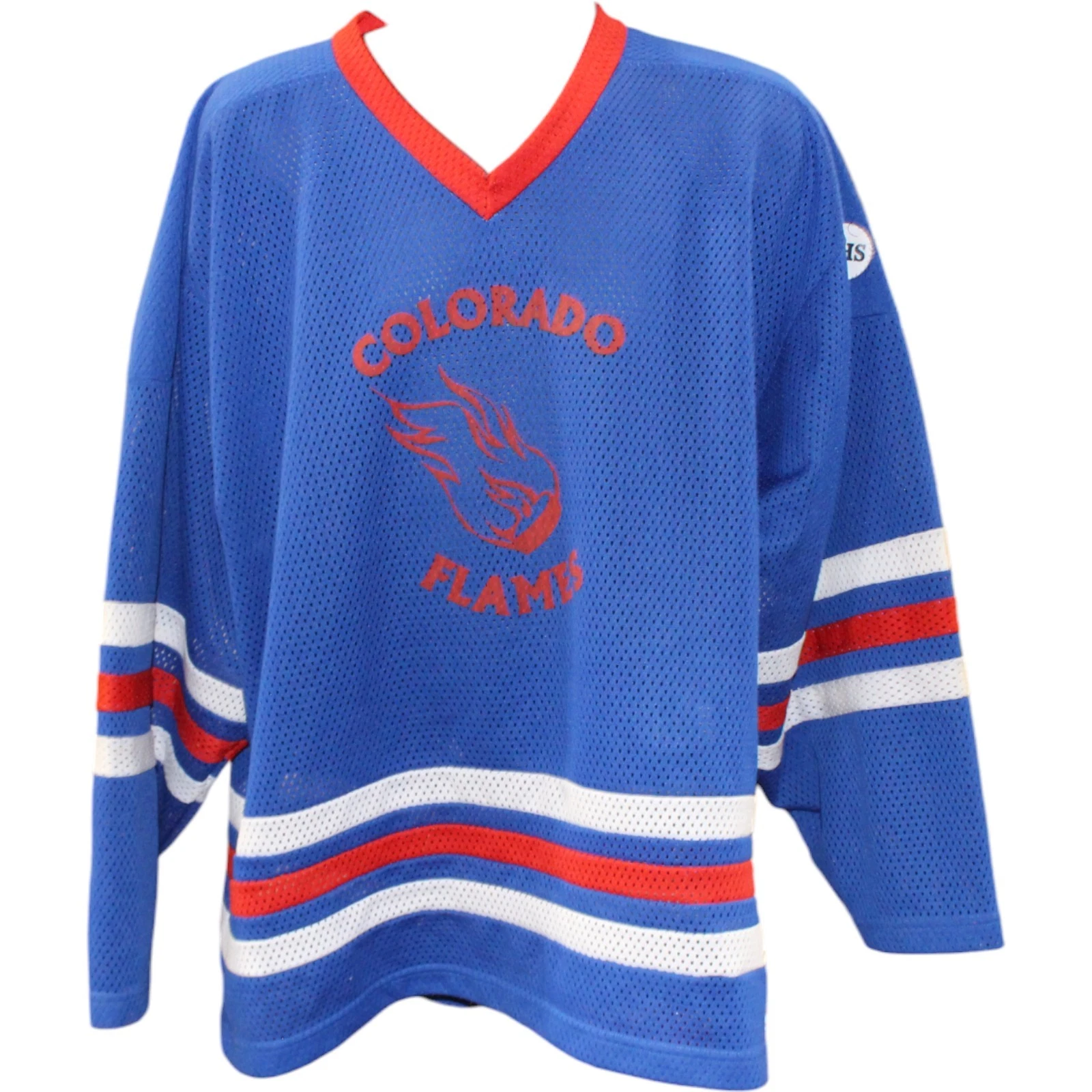 Colorado Flames XXL Blue Mike Vernon Alpha Sportswear Jersey Retro 59424