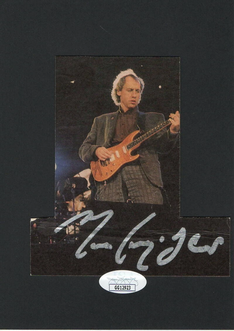 MARK KNOPFLER SIGNED AUTOGRAPH 5x7 CUT CARD - DIRE STRAITS GUITARIST RARE, JSA