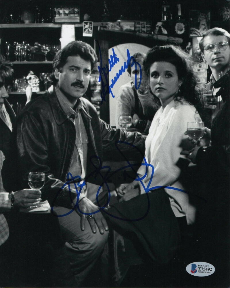 KEITH HERNANDEZ & JULIA LOUISE-DREYFUS SIGNED AUTOGRAPH 8X10 PHOTO - SEINFELD