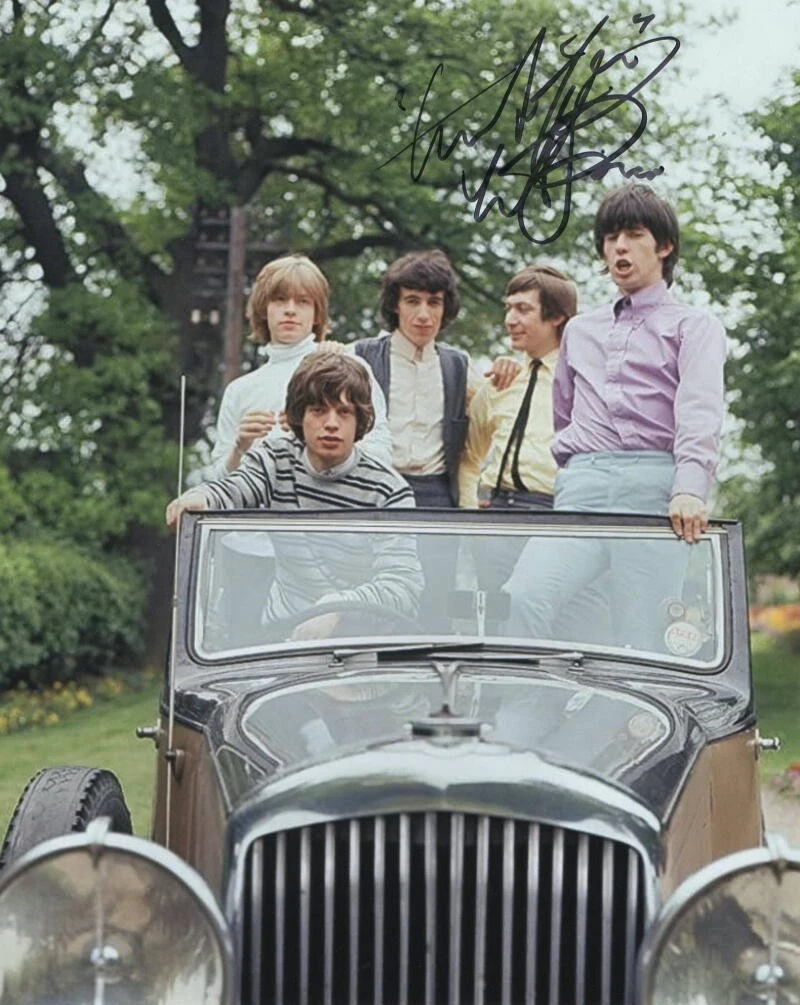 CHARLIE WATTS SIGNED AUTOGRAPH 8X10 PHOTO - THE ROLLING STONES RARE ICONIC PHOTO