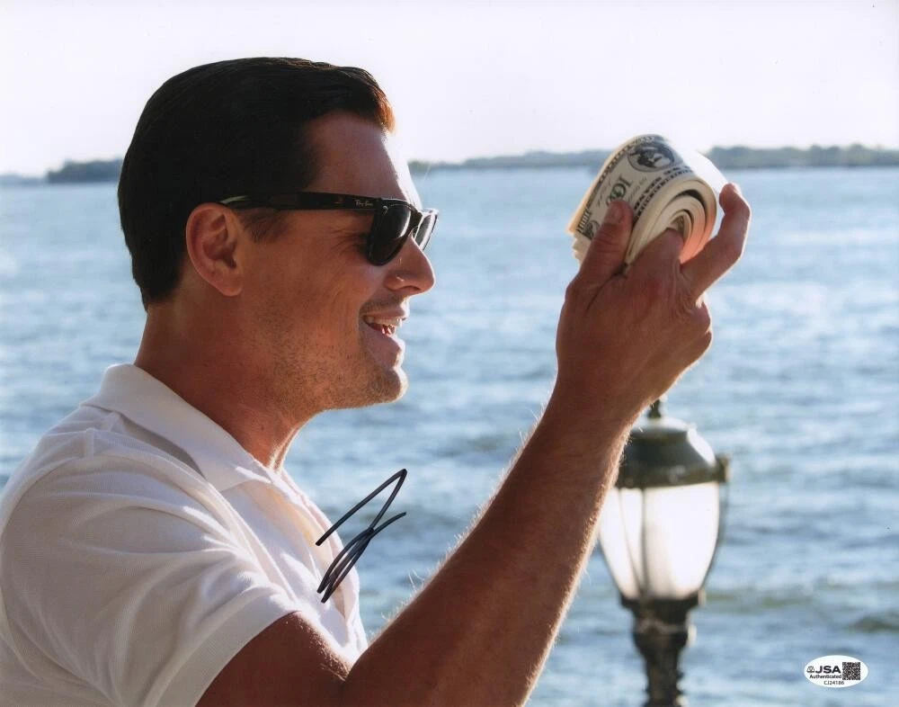 LEONARDO DICAPRIO SIGNED AUTOGRAPH 11×14 PHOTO – THE WOLF OF WALL STREET JSA COA COLLECTIBLE MEMORABILIA