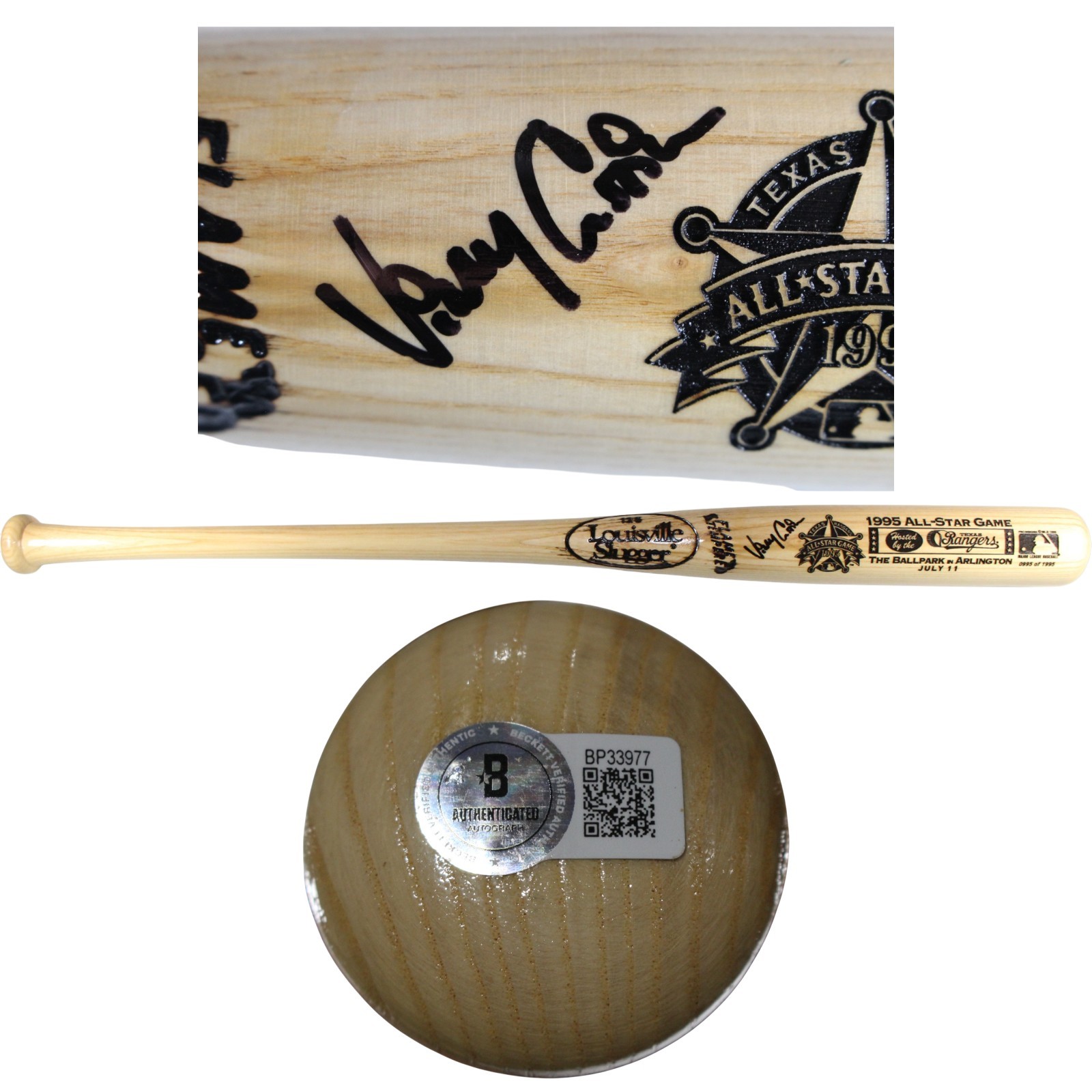 Vinny Castilla Autographed Colorado Rockies 1995 All Star Game Bat Beckett 53436
