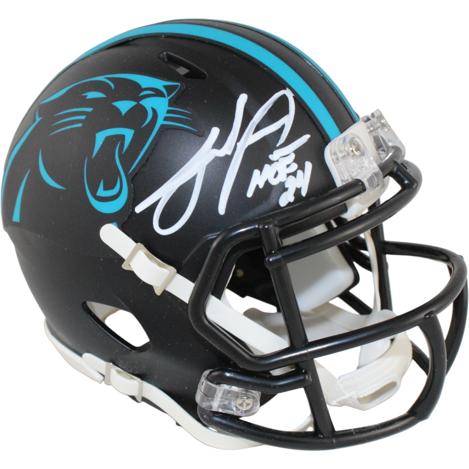 Julius Peppers Signed Carolina Panthers Eclipse Mini Helmet HOF Beckett 53654
