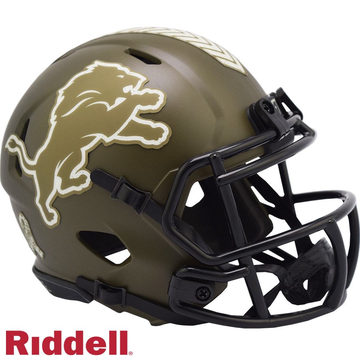 Detroit Lions Riddell New In Box 2022 Salute to Service Mini Helmet 35147