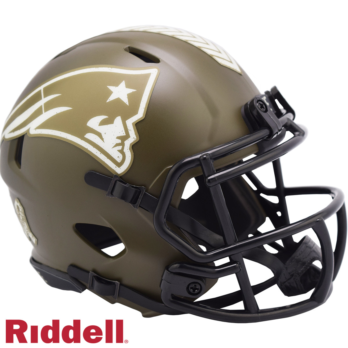 New England Patriots Riddell New In Box 2022 Salute to Service Mini Helmet 35184