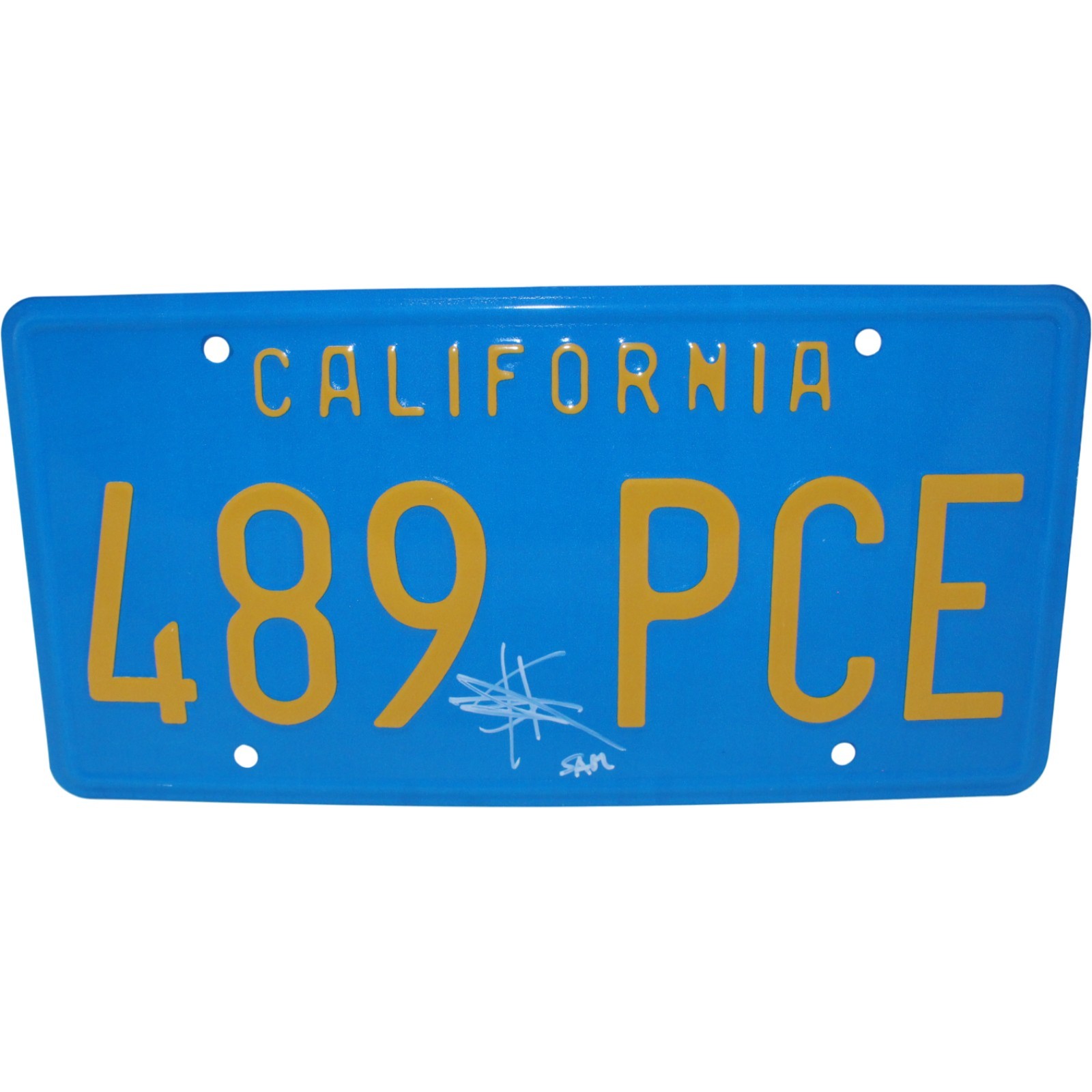 Shia LaBeouf Autographed/Signed Transformers License Plate Sam Beckett 54566