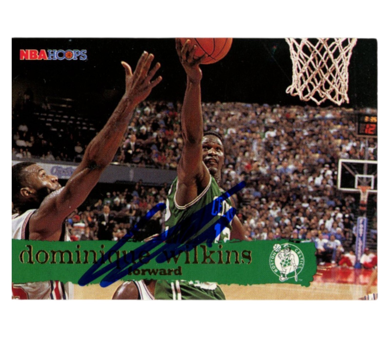 Dominique Wilkins Autographed 1995 NBA Hoops #13 Trading Card Beckett 54247