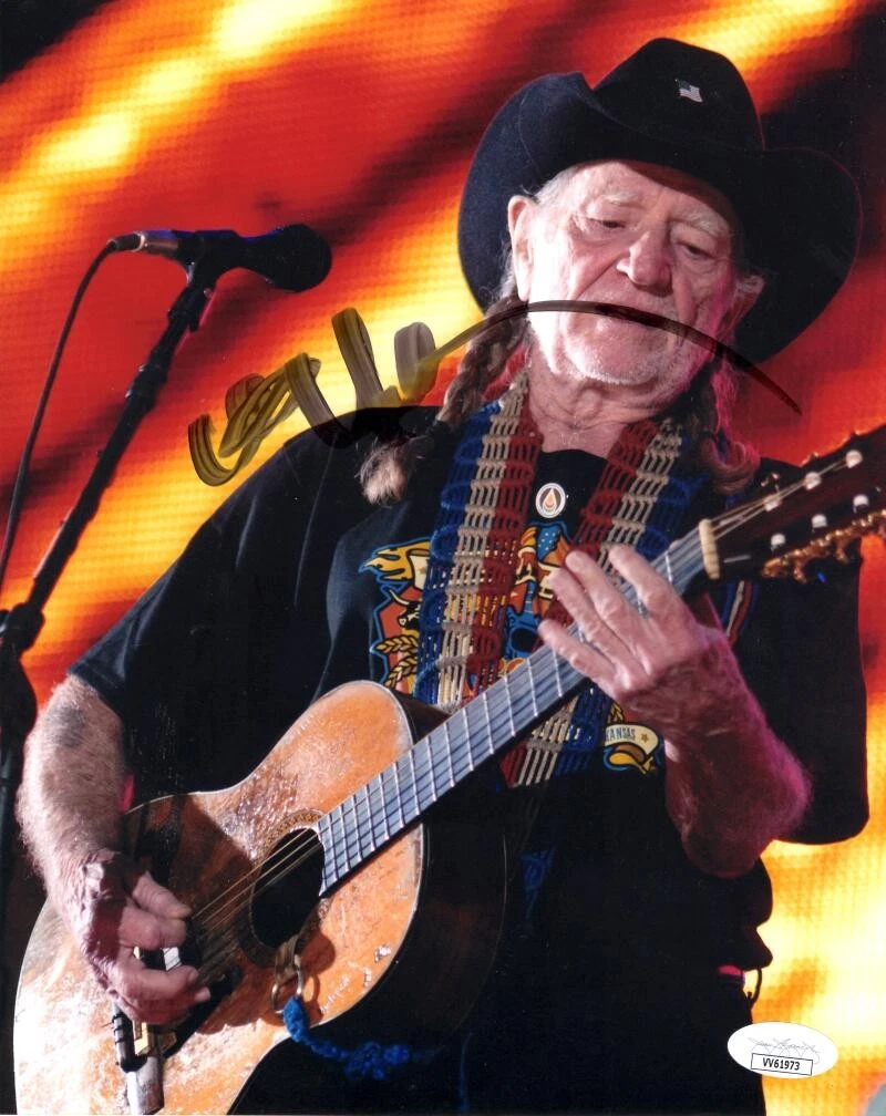 Willie Nelson Signed Autograph 8x10 Photo - Country Music Icon w/ JSA COA
