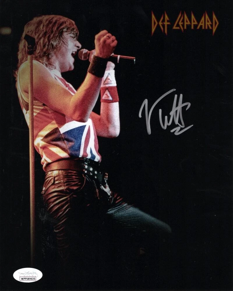 Joe Elliott Def Leppard Signed Autograph 8x10 Photo - Hysteria w/ JSA COA