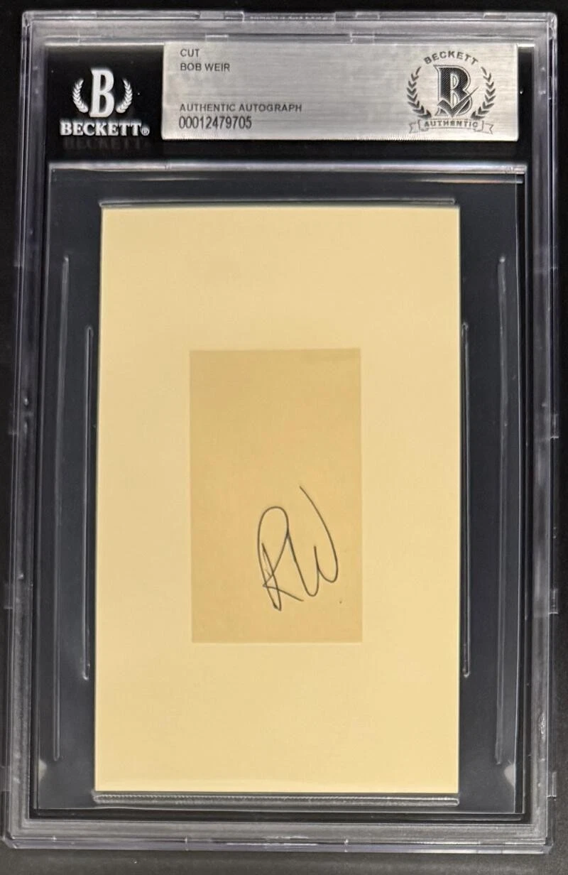 Bob Weir Grateful Dead Signed Autograph Beckett Encapsulated 3x5 Card Rare COA