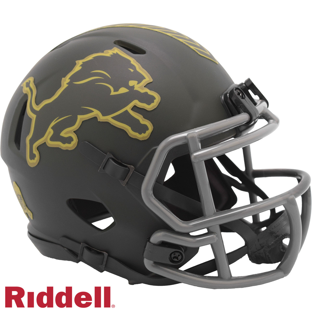 Detroit Lions 2025 Salute to Service Riddell Mini Helmet New In Box 54455