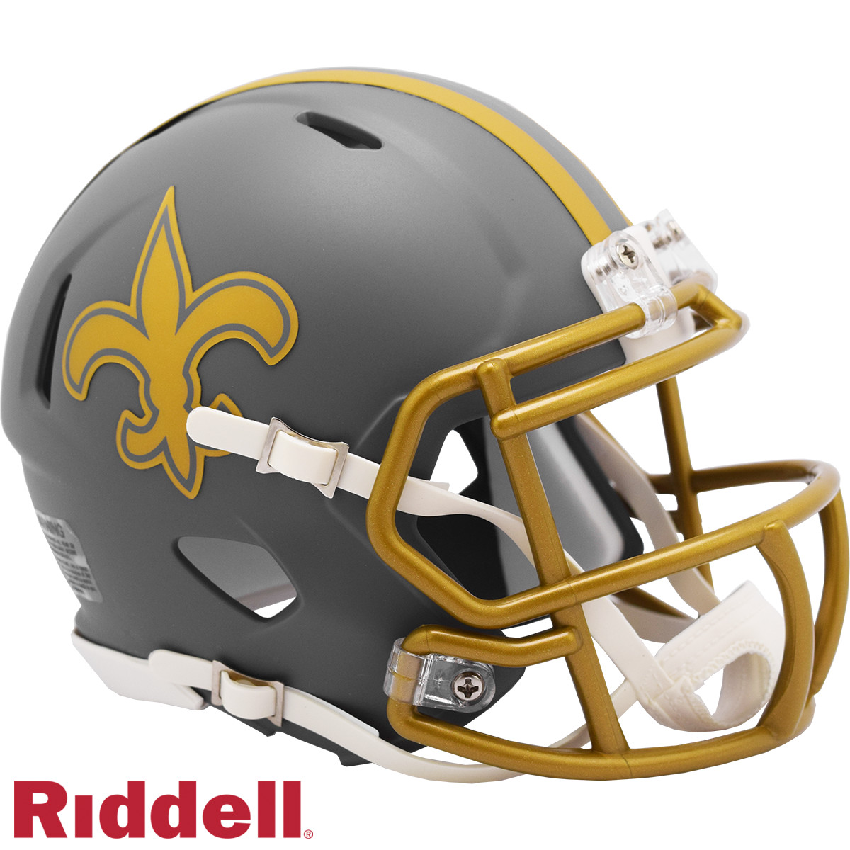 New Orleans Saints Slate Riddell Mini Helmet New In Box 47501