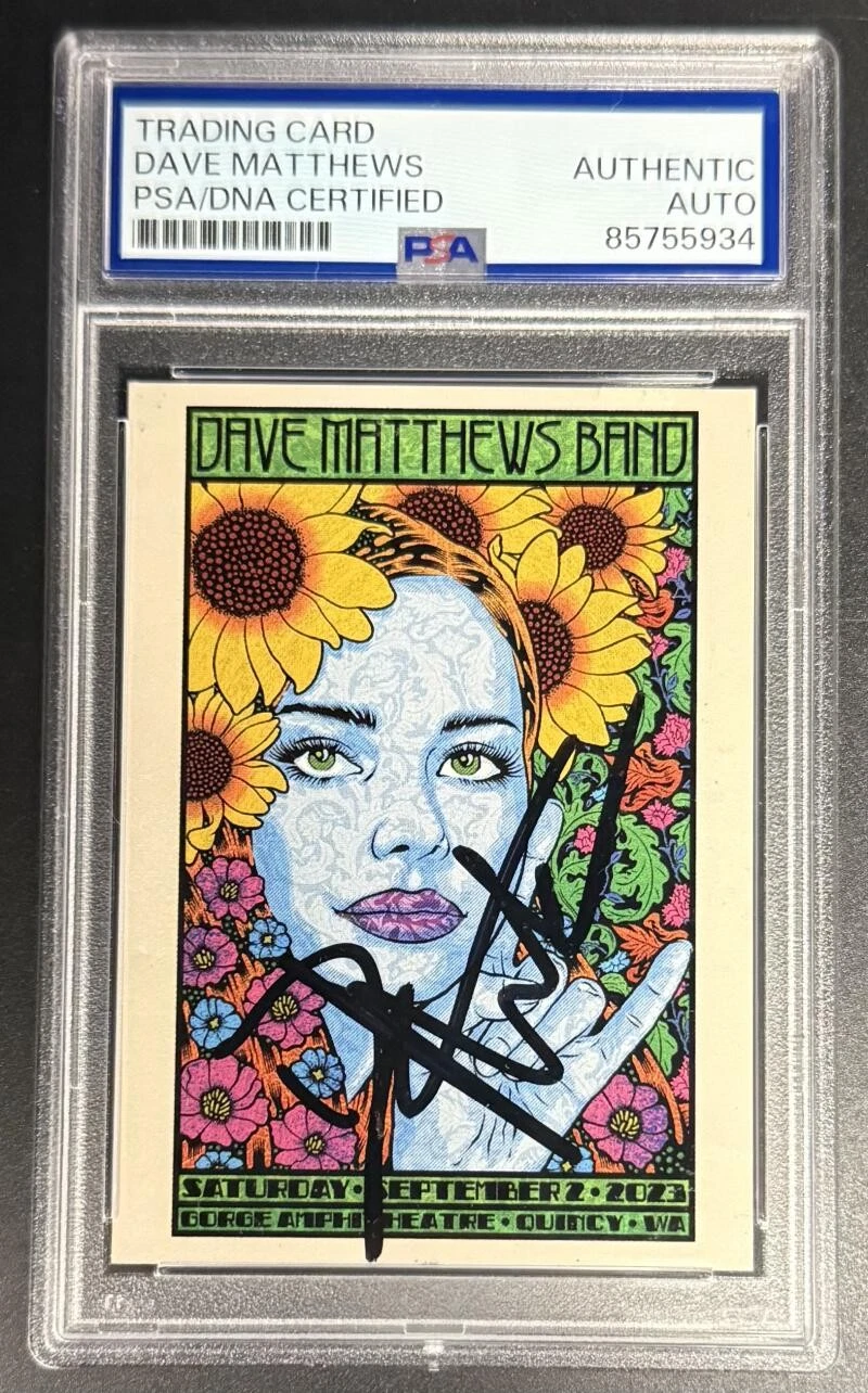 Dave Matthews Signed Autograph Original PSA/DNA Gorge Slab Ticket Trading Card D