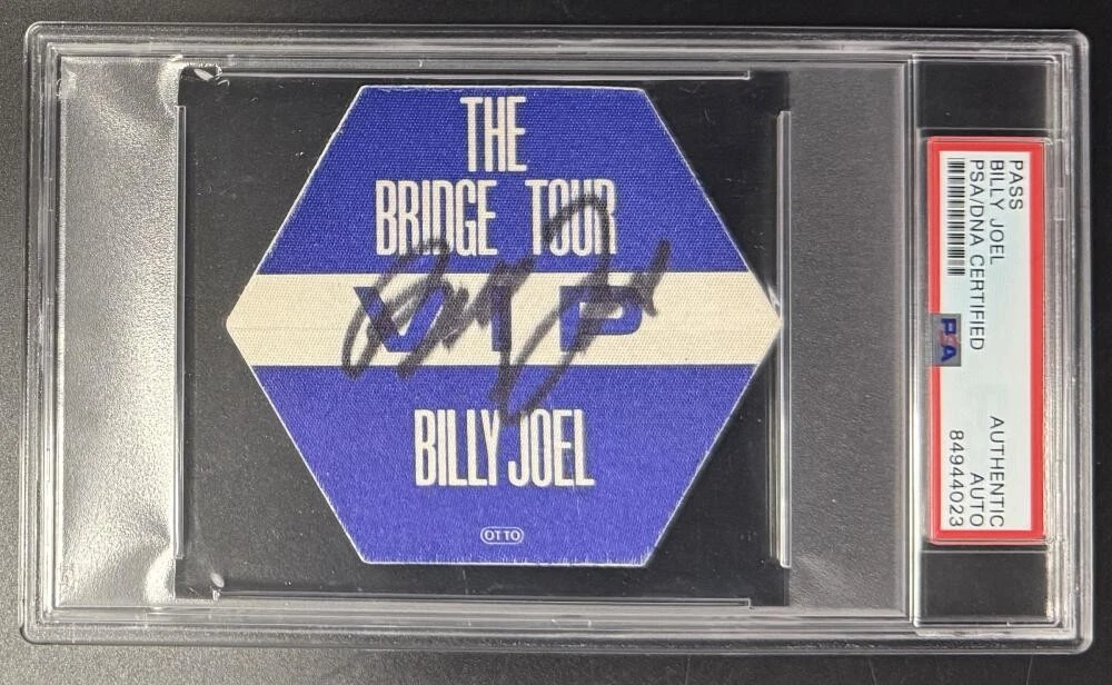 Billy Joel Signed Autograph PSA/DNA COA Slab Backstage Rare Bridge Tour VIP Pass