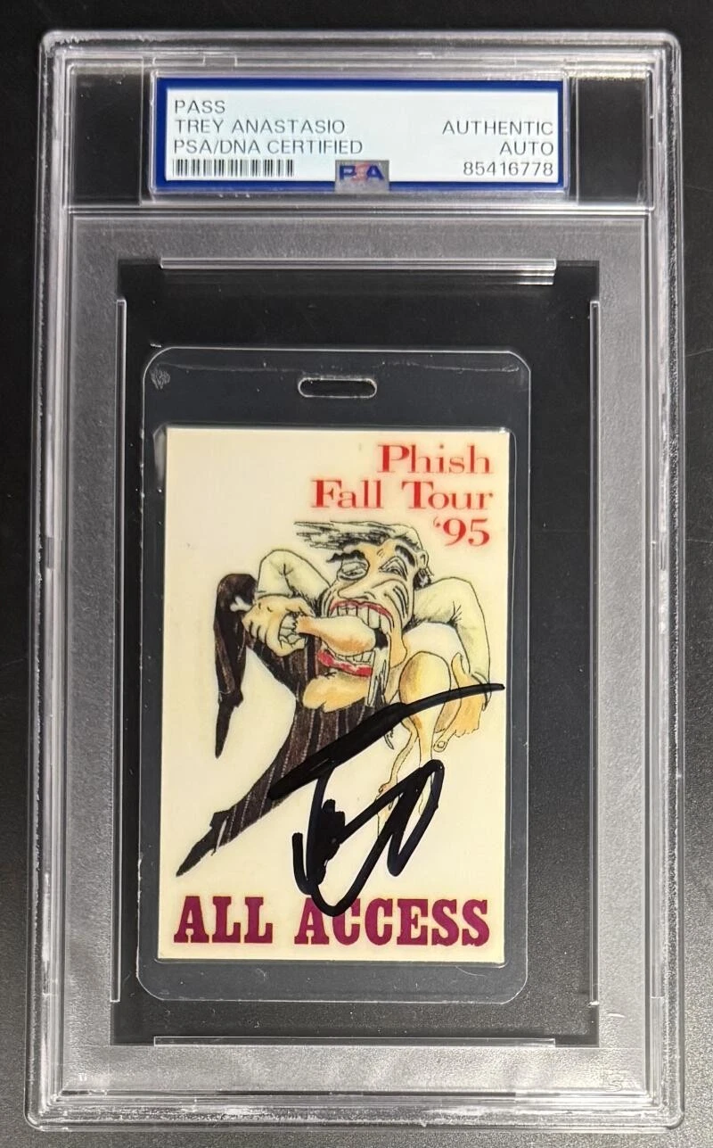 Trey Anastasio Phish Signed Autograph PSA/DNA COA Slab Backstage Fall 1995 Pass
